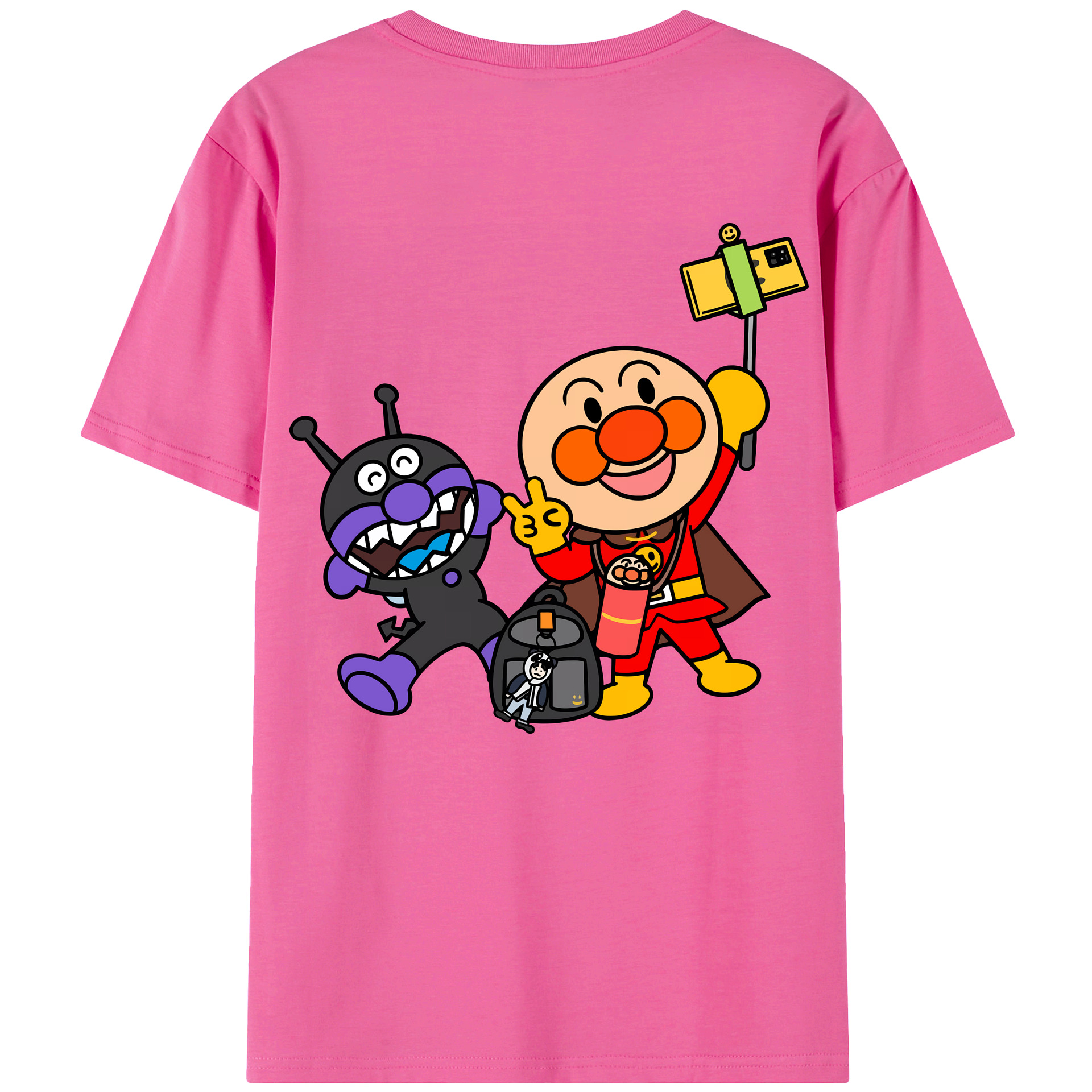 （画像用） アンパンマン Anpanman レディース半袖Tシャツ(バックプリント)